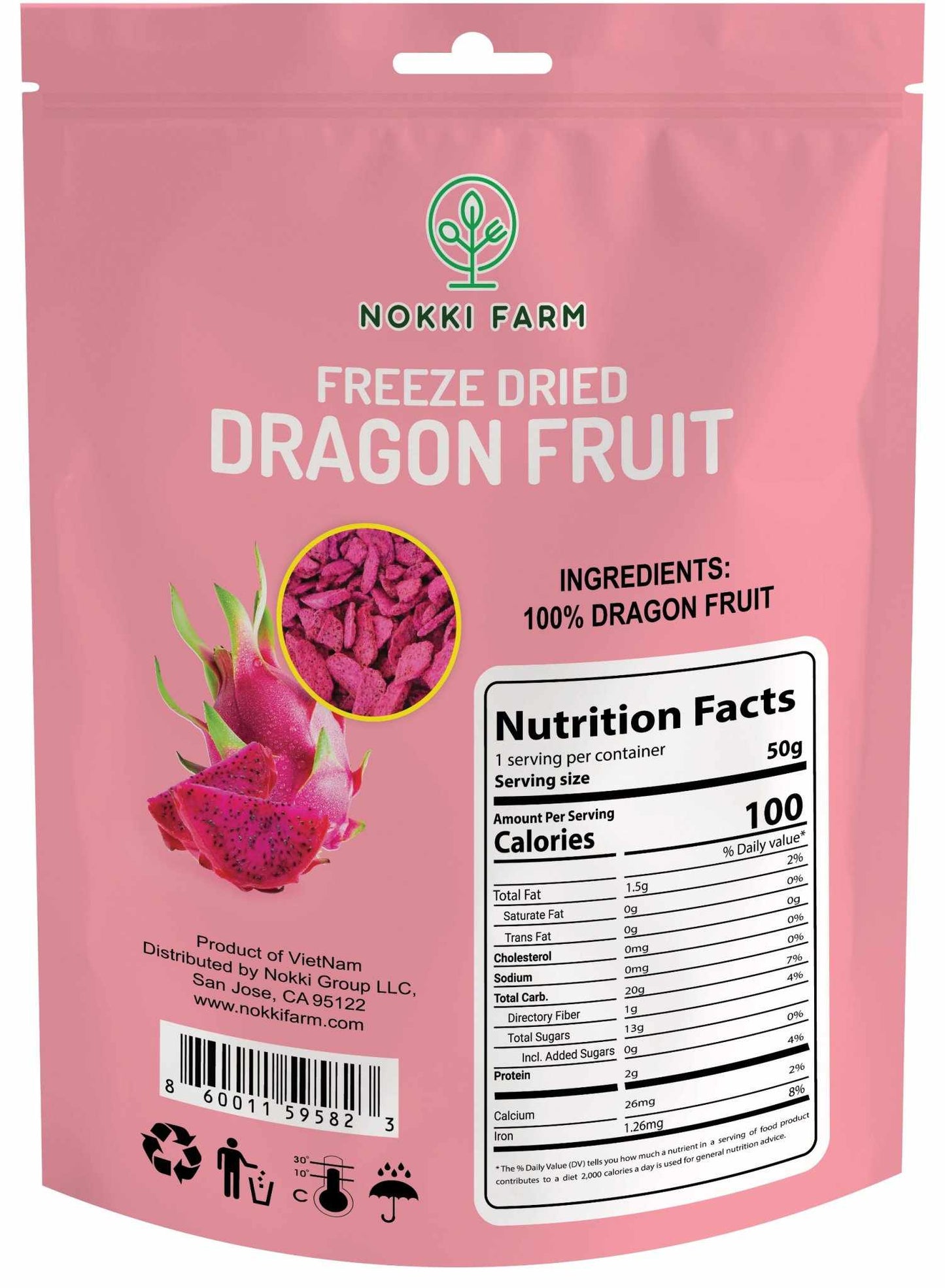 Freeze Dried Red Dragon Fruit - Pack of 6