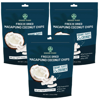 Freeze Dried Macapuno Coconut Chips - Pack of 3