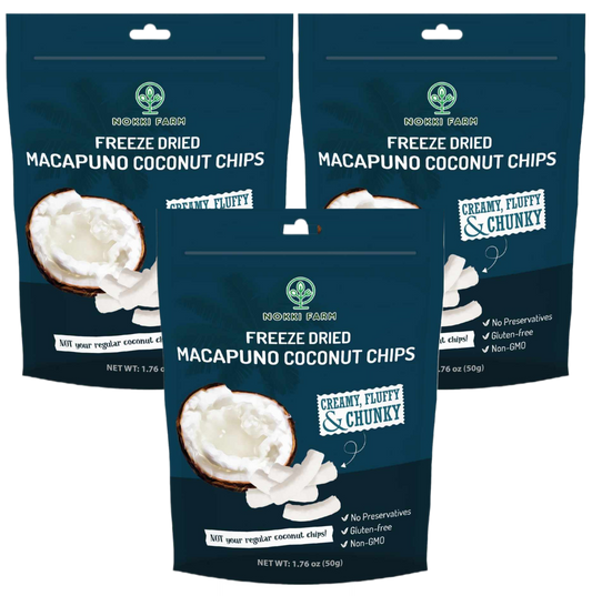 Freeze Dried Macapuno Coconut Chips - Pack of 3