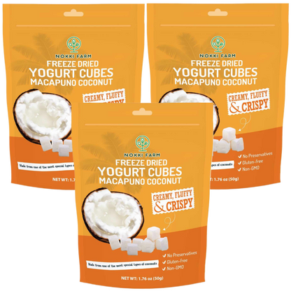 Freeze Dried Yogurt Cubes - Macapuno Coconut - Pack of 3