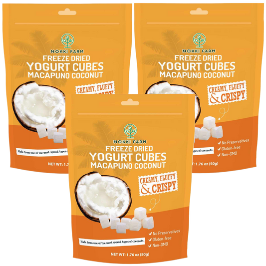 Freeze Dried Yogurt Cubes - Macapuno Coconut - Pack of 3