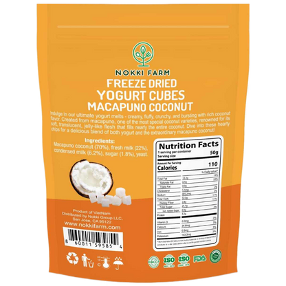 Freeze Dried Yogurt Cubes - Macapuno Coconut - Pack of 12